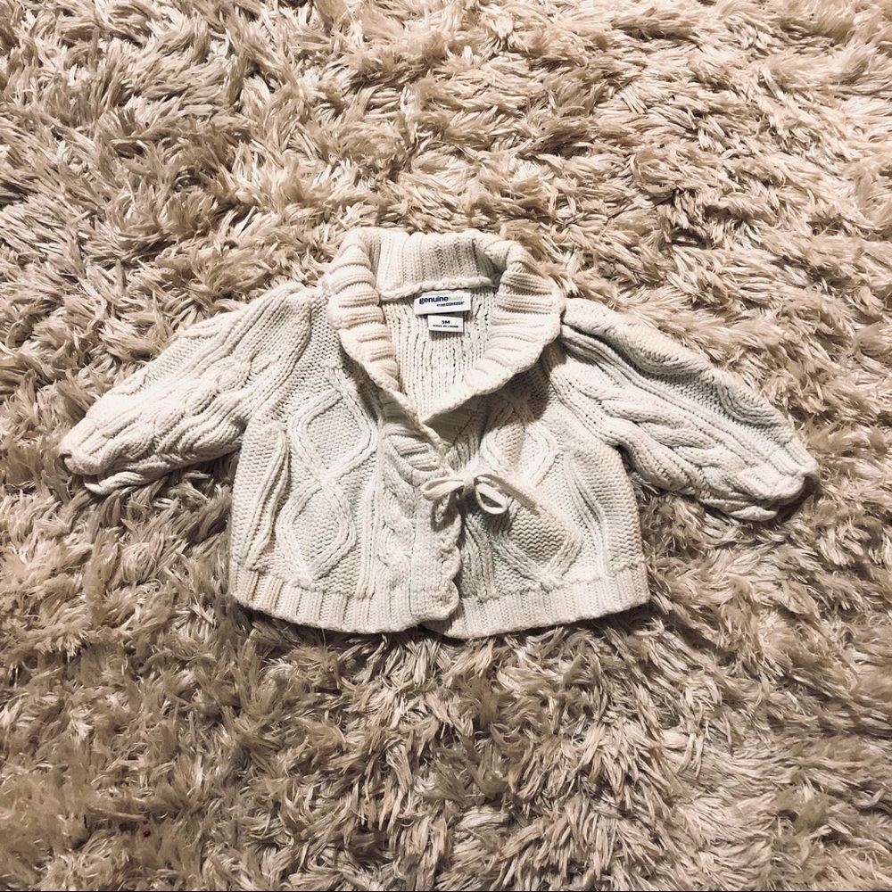 Infant tie-wrap sweater